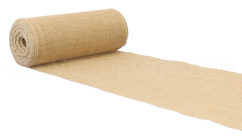 CleverDelights 9" Premium Burlap Roll - 10 Yards - No-Fray Finished Edges - Jute Burlap Fabric - 9 Inch - Image 1